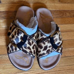 Sam Edelman Leopard Print Slide Sandals